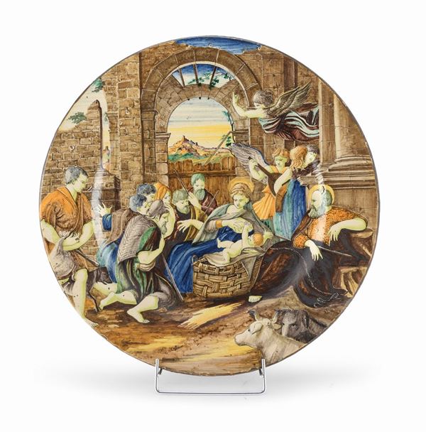 PIATTO IN CERAMICA, PROBABILMENTE URBINO XIX SECOLO