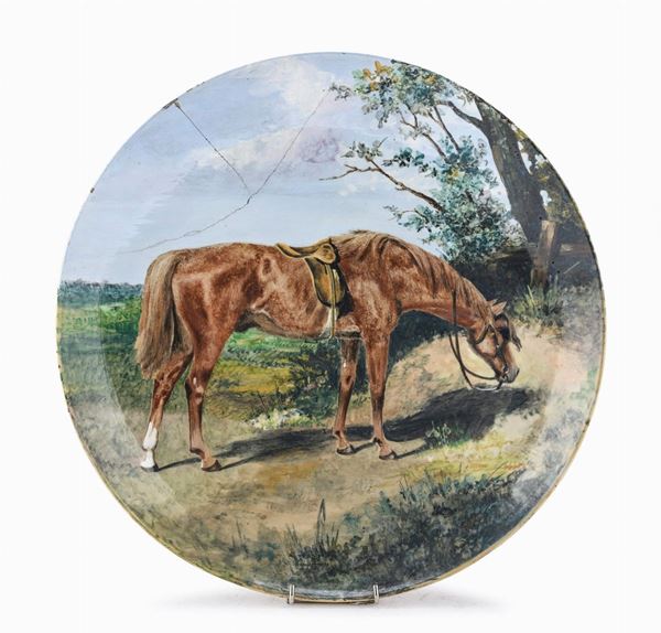 PIATTO DIPINTO IN CERAMICA