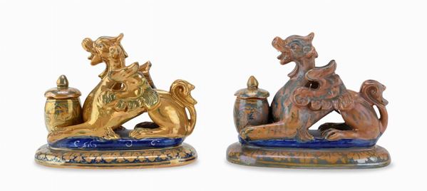 COPPIA DI CALAMAI IN CERAMICA, SANTARELLI GUALDO TADINO