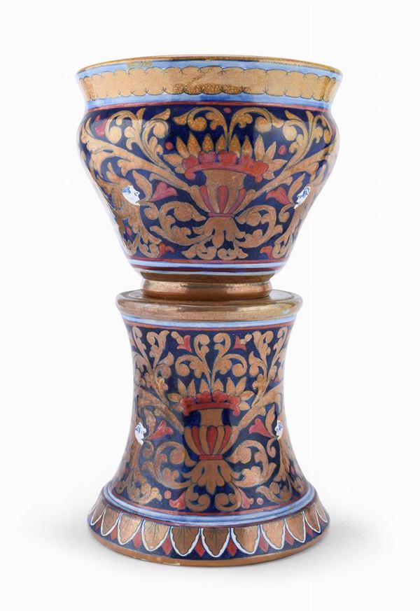 CACHEPOT CON BASE IN CERAMICA, RUBBOLI GUALDO TADINO