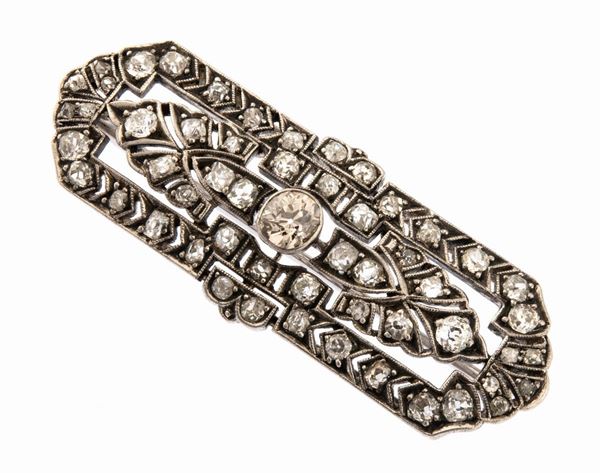 SPILLA CON DIAMANTI STILE DEC&#210;