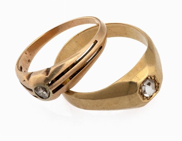 DUE ANELLI CON BRILLANTI