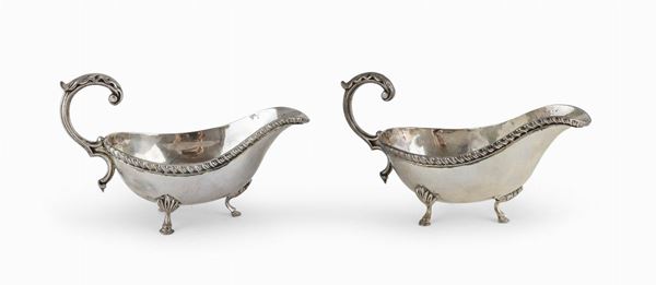 COPPIA DI SALSIERE IN ARGENTO, EGITTO POST 1946