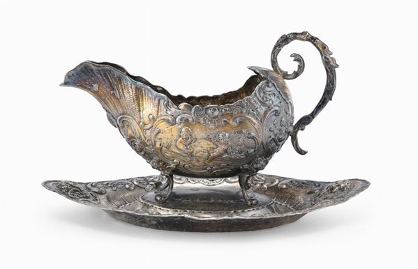 SALSIERA IN ARGENTO, OLANDA FINE XVIII SECOLO