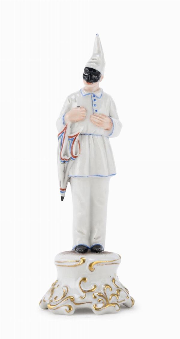 FIGURA DI PULCINELLA IN PORCELLANA, GINORI