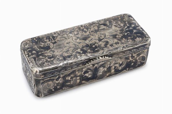 COFANETTO IN ARGENTO, PUNZONE MOSCA 1847
