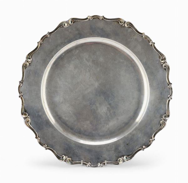 PIATTO IN ARGENTO, CESA ALESSANDRIA 1940 ca.