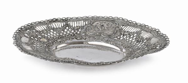 CESTINO IN ARGENTO, GERMANIA FINE XIX SECOLO