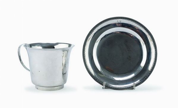 TAZZA DA COLAZIONE IN ARGENTO, PARIGI 1809/1819