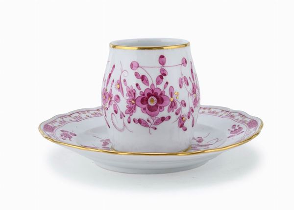 MOSTARDIERA IN PORCELLANA, MEISSEN
