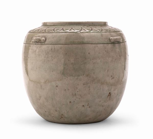 GIARA IN CERAMICA AD INVETRIATURA CELADON, CINA
