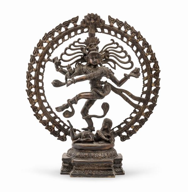 SCULTURA DI SHIVA IN BRONZO, INDIA