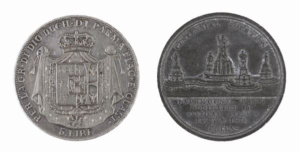 LOTTO DI UNA MONETA ED UNA MEDAGLIA