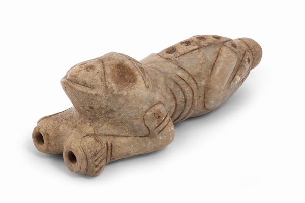 SCULTURA INALATORE COHOBA IN PIETRA, CULTURA TAINO 1100-1500 A.D.