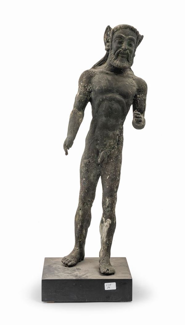 FIGURA DI SATIRO IN BRONZO, XIX SECOLO