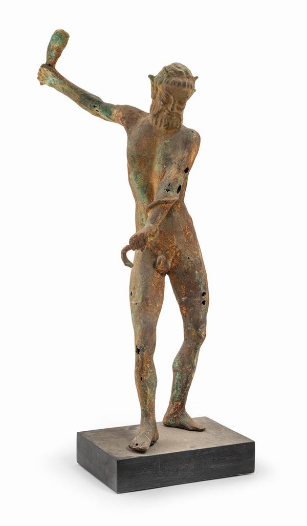 SCULTURA IN BRONZO SATIRO, XIX SECOLO