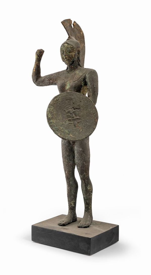 SCULTURA IN BRONZO OPLITA, XIX SECOLO
