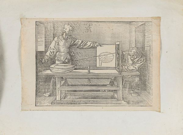 INCISIONE DIMOSTRAZIONE DI DISEGNO DA ALBRECHT DURER
