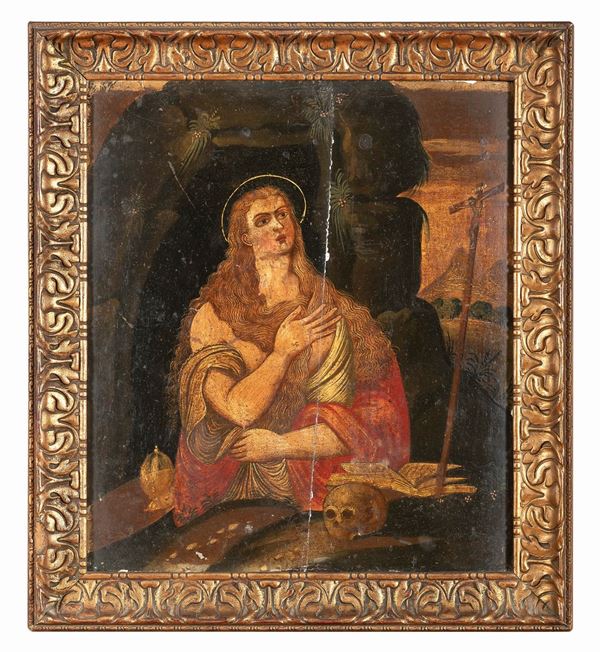 TAVOLA MADDALENA PENITENTE DI PITTORE DALMATA DEL CINQUECENTO