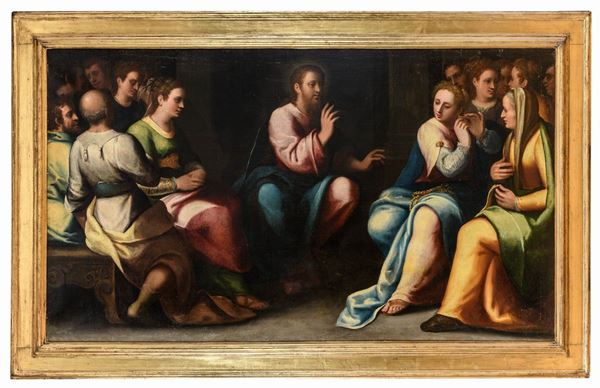 DIPINTO CRISTO TRA MARTA E MARIA DI ANDREA SEMINO