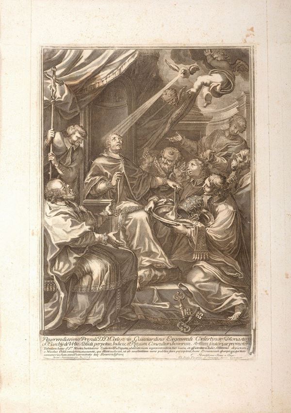 INCISIONE PAPA CELESTINO DA SOLIMENA