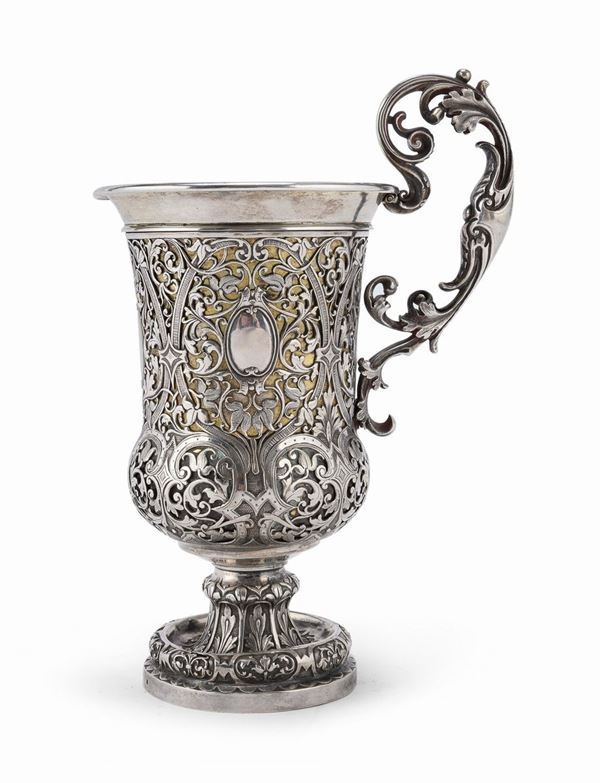 BICCHIERE IN ARGENTO, PRIMO QUARTO DEL XIX SECOLO