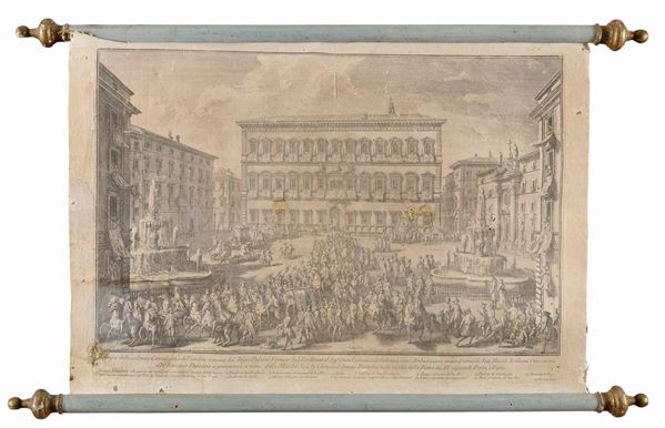 INCISIONE PRESENTAZIONE DELLA CHINEA DI GIUSEPPE VASI