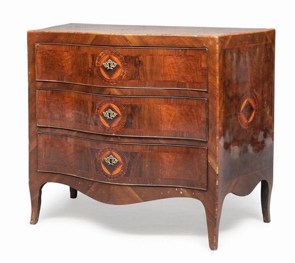 COMMODE IN EBANO VIOLA, ROMA XVIII SECOLO