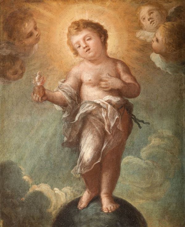 IL CUORE DI GES&#217; DI PITTORE NAPOLETANO DEL SETTECENTO