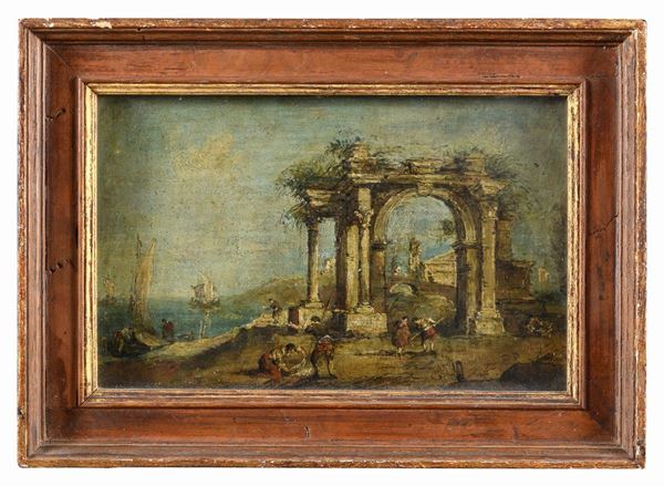 VEDUTA COSTIERA CON ARCO DELLA BOTTEGA DI FRANCESCO GUARDI