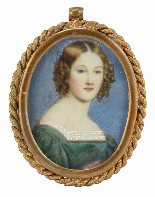 MINIATURA RITRATTO DI DONNA