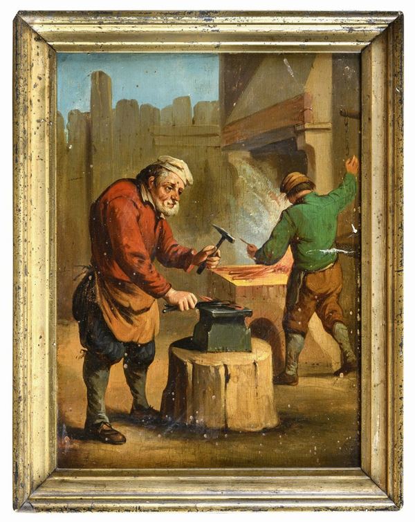 DIPINTO IL MANISCALCO DI PITTORE OLANDESE