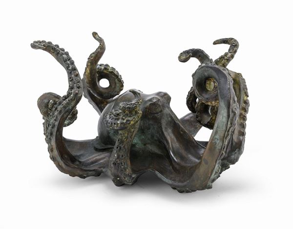 BRONZO POLIPO DI ANTONINE-LOUIS BARYE