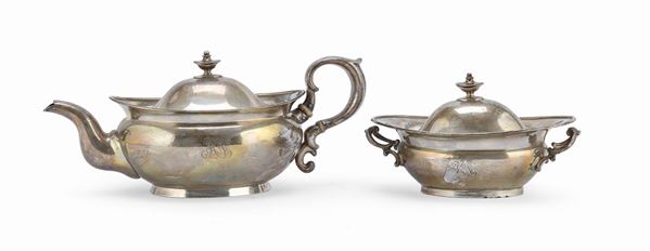 TEIERA E ZUCCHIERIERA IN ARGENTO, TIFFANY NEW YORK 1930 ca.