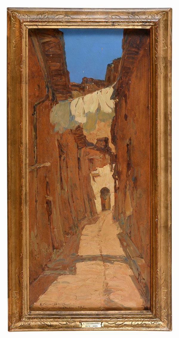 DIPINTO STRADA A CHIANCIANO DI ANTONINO CALCAGNADORO