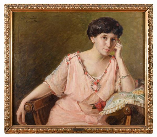 RITRATTO DI DONNA IN ROSA DI GIUSEPPE PENNASILICO