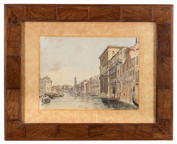 TRE ACQUERELLI VEDUTE VENEZIANE