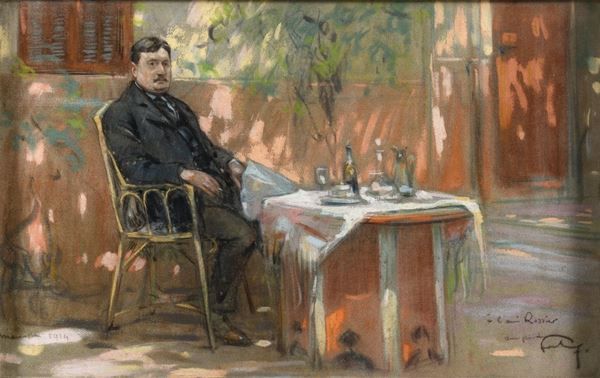 DIPINTO LA COLAZIONE DI PITTORE FRANCESE