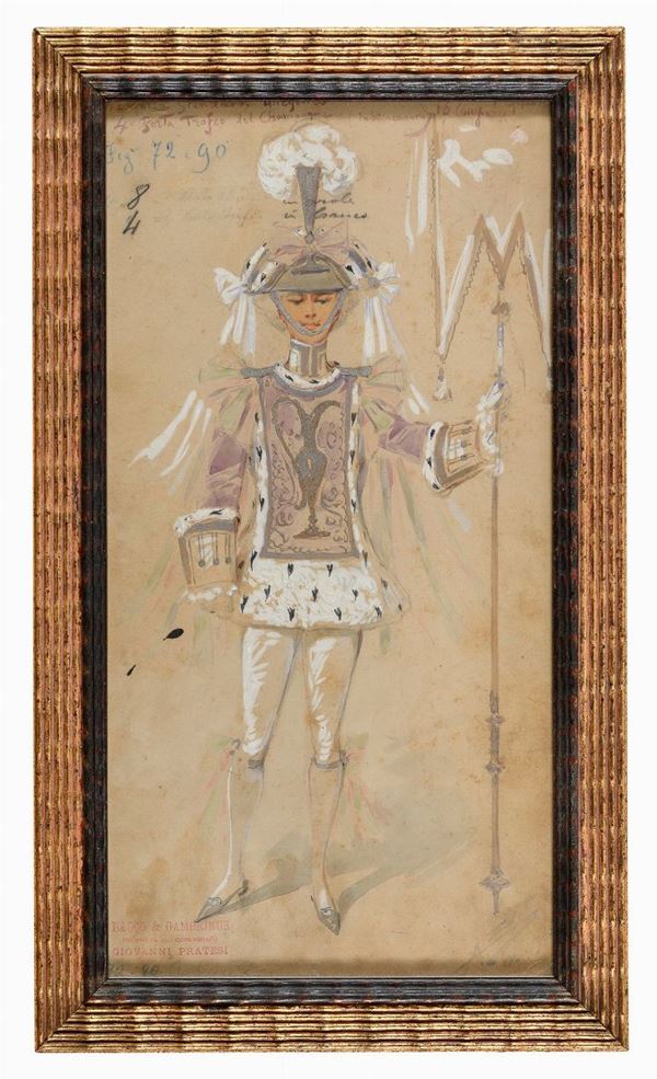 OTTO ACQUERELLI COSTUMI TEATRALI DI ALFREDO EDEL