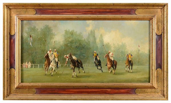 DIPINTO PARTITA DI POLO DI A. LERREN