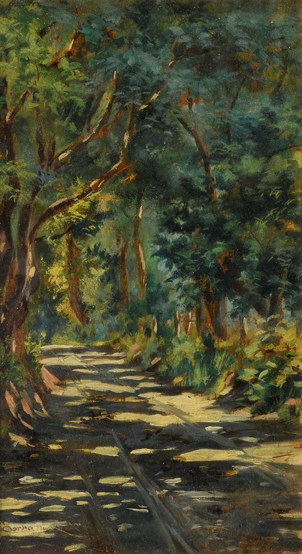 DIPINTO SENTIERO NEL BOSCO