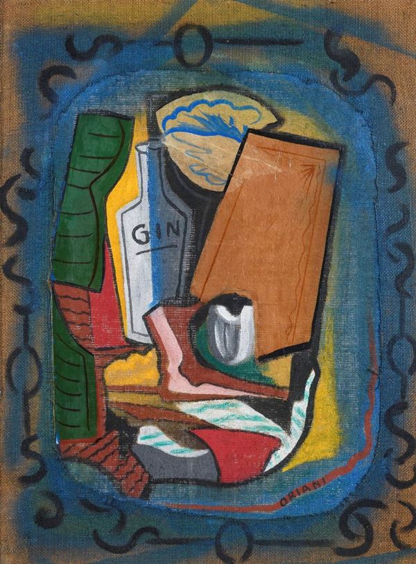 DIPINTO GRAN COLLAGE - GIN DI PIPPO ORIANI, 1950/1955