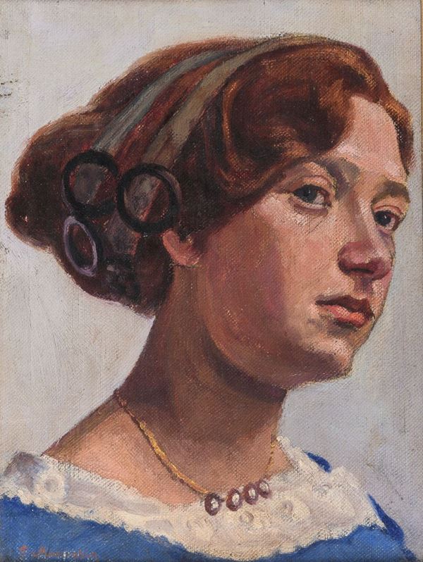 DIPINTO RITRATTO DI DONNA DI PIERO MARUSSIG