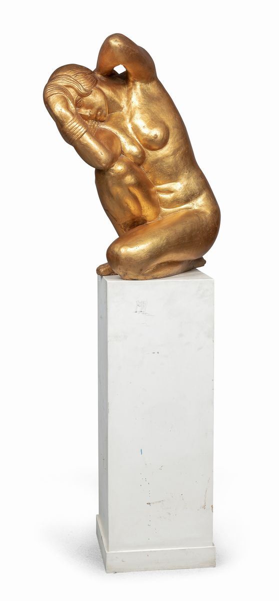GRANDE SCULTURA IN TERRACOTTA ODALISCA, ANNI '20