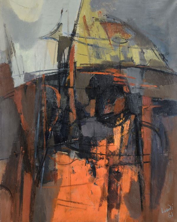 DIPINTO RUGGINE DI ANGELO MARIA LANDI, 1961