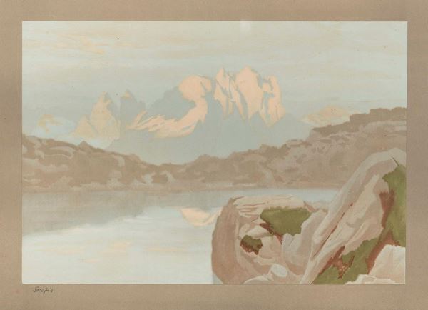 COPPIA DI LITOGRAFIE DI FRANCESCO VITALINI, 1903