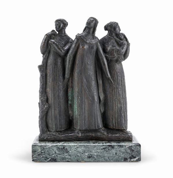 BRONZO TRE DONNE ATTO. GIANDOMENICO DE MARCHIS