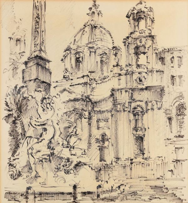 PENNARELLO SCORCIO DI PIAZZA NAVONA