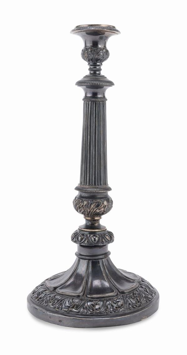CANDELIERE IN ARGENTO, NAPOLI 1824/1832