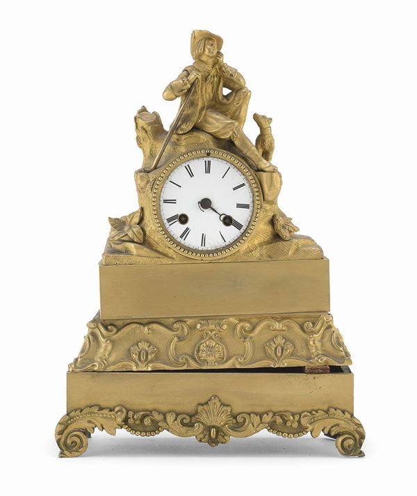 OROLOGIO DA TAVOLO IN BRONZO DORATO